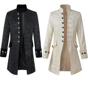 Middle Ages Prince Punk Retro Steampunk Retro Men Uniform Jacet Cosplay Costume - Picture 1 of 5
