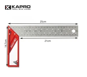 Kapro 25cm Multifunction Stainless Steel Metal Rule Square Angle Marking Right - Picture 1 of 14