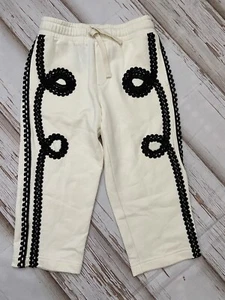 D&G Dolce & Gabbana Girls size 6 Sweat Pants Black Cream NEW $415 - Picture 1 of 9