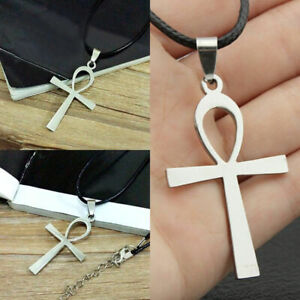 Large ANKH Cross Pendant Leather 50cm+ Necklace Egyptian Symbol of Life N FAST