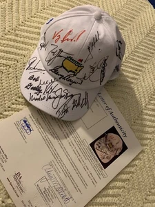 19 Masters Winners Signed New Golf Hat JSA Authentication LOA COA Jacks Nicklaus - Picture 1 of 6