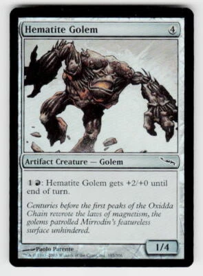 Mirrodin #185 Hematite Golem FOIL - Image 1 of 2