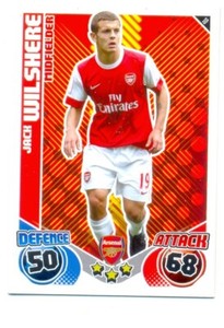 2010/2011 Topps Match Attax Common Card 10 Jack Wilshere - Arsenal