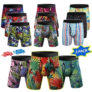 Mens 3-6 Pack Boxer Briefs Comfort Underwear Trunks Underpants BOXER BRIEF AUS - Picture 1 of 42