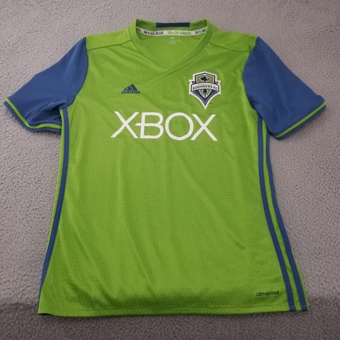 Seattle Sounders FC MLS Adidas Shirt Youth Extra Large Short Sleeve XBOX Tee Cover