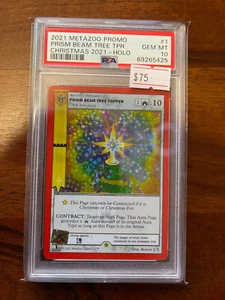2021 Metazoo CHRISTMAS 1st Edition PRISM BEAM TREE TOPPER HOLO PSA 10 - Picture 1 of 1