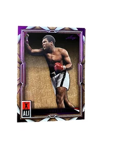 2024 MUHAMMAD ALI LEAF THE GREATEST #25 PURPLE CLEAR PARALLEL # 1/1 ONLY 1 MADE - Picture 1 of 2