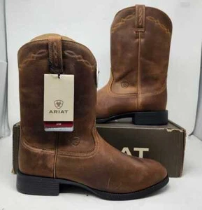 Men's 13EE Ariat Heritage Roper cowboy western boot in Distressed Brown 13 Wide - Picture 1 of 14