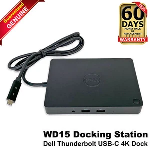 Dell K17A WD15 USB-C 4K FHD Dock Docking Station 5FDDV No AC Adapter - Zdjęcie 1 z 5