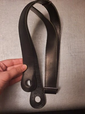 tracolla o bag nera in cuoio vacchina - Immagine 1 di 2