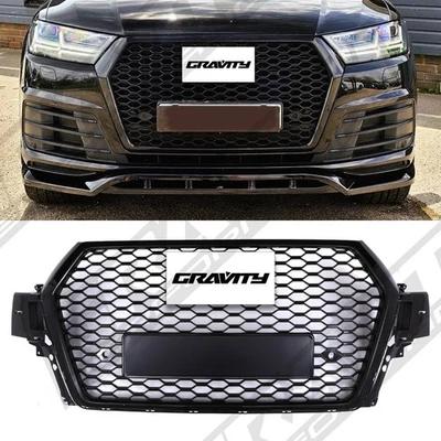 KIT PARRILLA DELANTERA ESTILO RSQ7 ACTUALIZACIÓN PARRILLA NEGRO BRILLANTE PARA AUDI Q7 4M 2016-2019 - Imagen 1 de 4