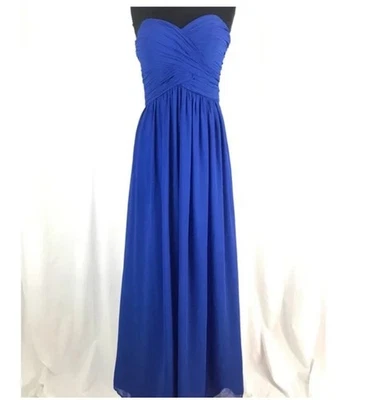 Vestido sin tirantes Bill Levkoff para mujer 380, Dama de honor azul horizonte, talla 6 graduación Foto 1 de 4