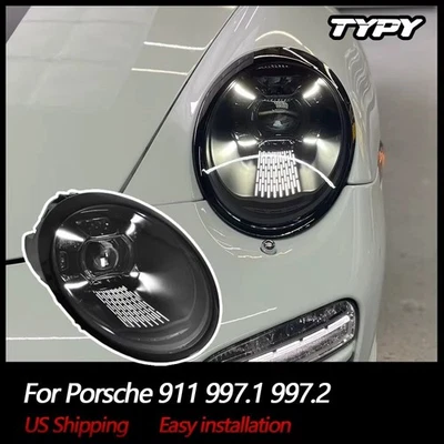 TIPO para Porsche 911 997.1 997.2 2004-2012 Matriz LED Faróis Laser Atualização - Imagem 1 de 4