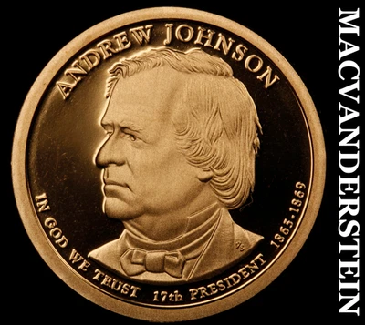 2011-S Andrew Johnson Presidential Dollar - Choice Gem Proof  Lustrous  #G2498 - Image 1 of 2
