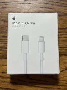 Genuine Apple USB-C to Lightning Cable 2m (white) A2441 MQGH2AM/A New/Open Box - Photo 1 sur 4