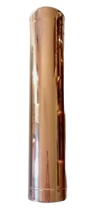 Tubo Canna Fumaria Diametro 200 mm (20 cm) Lunghezza 1 mt (100 cm) Acciaio Inox - Picture 1 of 9