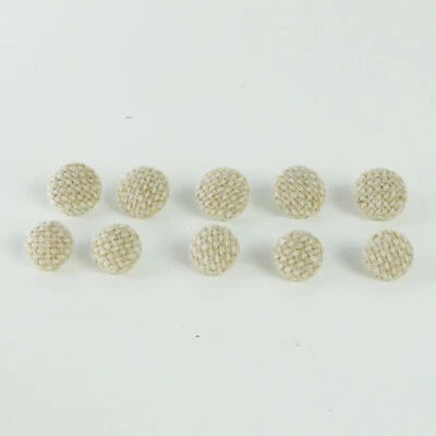 100% Wool Tweed Fabric Upholstery Furnishing Loop Back Buttons in 17mm or 21mm - Image 1 of 3