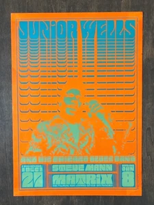 1ST Print VICTOR MOSCOSO Neon Rose NR #1 JUNIOR WELLS Steve Mann MATRIX 12/27/66 - Picture 1 of 6