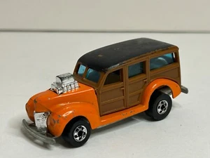 HOT WHEELS VINTAGE 1979 40’S WOODY STATION WAGON PANEL ORANGE - Picture 1 of 5
