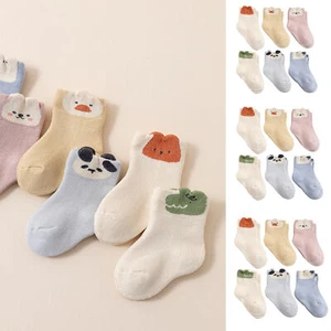 Baby Cotton Socks 6 Pairs Cotton Sock Shoes Unisex-Child Cozy Socks Kid way - Picture 1 of 11