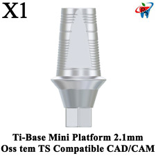 1 pièce mini-plateforme compatible CAO/CAM Ti-Base dentaire 2,1 mm pilier