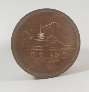 Juego de 8 montañas rusas de madera talladas a mano asiáticas de colección con estuche de madera con tapa - Imagen 1 de 11