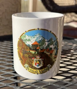 Vintage SCHLOSS VADUZ Coffee Mug/Cup Liechtenstein Souvenir German Gerz White - Picture 1 of 12