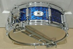 BEAUTIFUL 1968 Rogers BLUE ONYX Wooden DYNASONIC SNARE DRUM for YOUR SET! S457