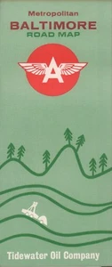 1964 Tidewater Road Map: Metropolitan Baltimore NOS - Bild 1 von 1
