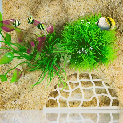 Underground Semi-circular Mesh Fish Tunnel Cave Aquarium Fish Tank Decorate Cave - Image 1 of 4