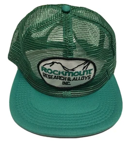 Vintage Rockmount Forschung Legierungen Patch Vollnetz Trucker Mütze Made in the USA - Bild 1 von 15