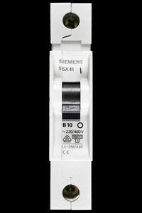 SIEMENS 10 AMP CURVE B 10kA MCB CIRCUIT BREAKER 5SX41 5SX4 - Picture 1 of 6