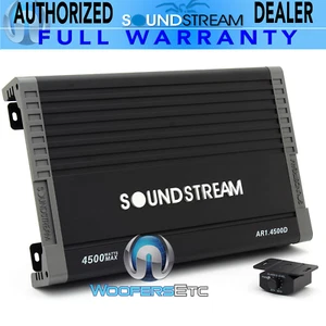 SOUNDSTREAM AR1.4500D MONOBLOCK 4500W SUBWOOFERS SPEAKERS BASS CAR AMPLIFIER NEW - Picture 1 of 5
