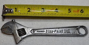 VINTAGE BLUE POINT BY SNAP ON 6" ADJUSTABLE WRENCH USA - Picture 1 of 6