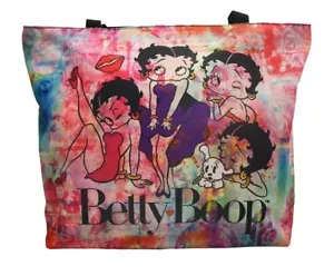 Betty Boop Beuteltasche bunte Collage 18 x 14 Reißverschluss NEU - Bild 1 von 2
