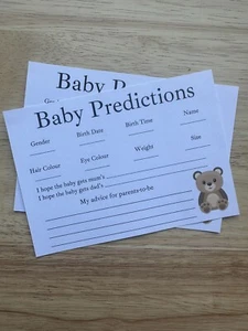 Baby prediction/ advice card for baby. baby shower. gender reveal - Picture 1 of 1