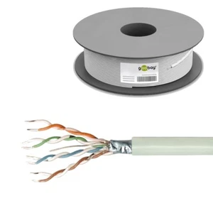 100m CAT5 F/UTP Kabel starr Netzwerk Installation Verlegekabel geschirmt LAN - Bild 1 von 2