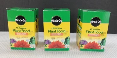 Miracle Gro Water Soluble All Purpose Plant Food 8 oz each  Lot of 3   TF - Image 1 of 4