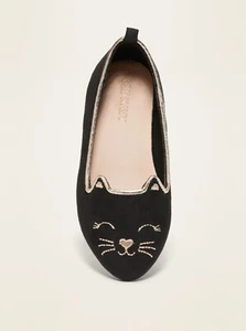 Zapatos planos de ballet Critter negros de gamuza sintética azul marino antiguo para niña pequeña talla 5 - Imagen 1 de 3