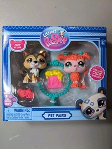 Littlest Pet Shop G7 Pet Pairs - Jump N' Joy - #88 Sheltie & 89 Coral Poodle NIB - Picture 1 of 3