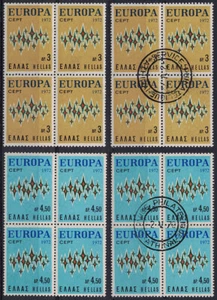 Europa CEPT - 1972 Greece - Compl set of 2 blocks of 4 - MNH and CTO VF - Picture 1 of 1