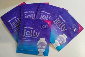 Lot Of 5 New CLEAN & CLEAR Night Relaxing Jelly Eye Sheet Mask w/Seaweed Extract - Picture 1 of 3