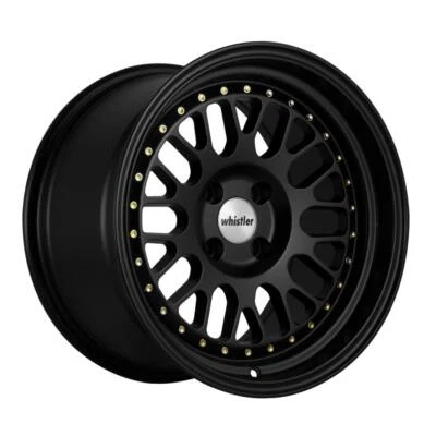 (1) Rueda negra satinada completa Whistler SK1 4x100 16x9 +15 Foto 1 de 2