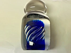 Blue Spiral Paperweight - Picture 1 of 5