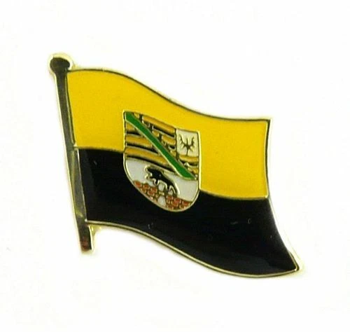 FAHNENMAX® Fahnen Pin Sachsen Anhalt Anstecker Flagge Fahne