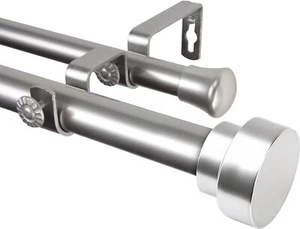 Rod Desyne Braided 12"-20" Adjustable 1" Dia Single Side Window Curtain Rod 2pck - Picture 1 of 3