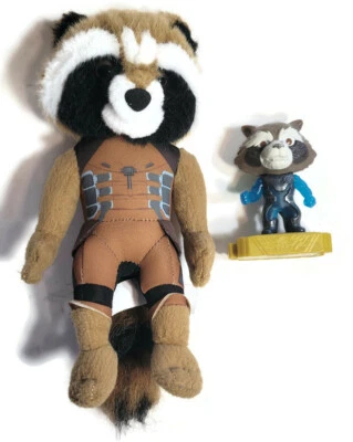 Peluche de mapache cohete Guardianes de la Galaxia y juguete de cómic Marvel de McDonald's Foto 1 de 4