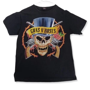 Guns and Roses Vintage Black T Shirt band Rock Yeah Use your Illusion tour Skull - Foto 1 di 12