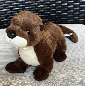 Peluche Aurora World American River Otter marrón 9" realista - Imagen 1 de 8