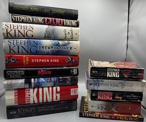 Lot Of 15 Stephen King Hardback (9)/Paperback books (5):  Cujo, The Stand, *Read - Imagen 1 de 15